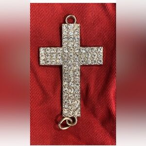 Super Trendy Rhinestone Bling Cross Pendant
2 1/8 x 1 1/2